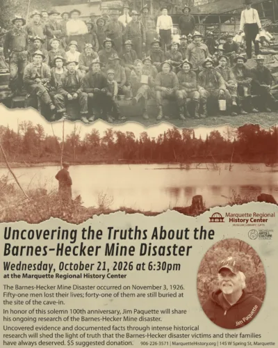 History center to explore unanswered questions surrounding Barnes-Hecker Mine disaster